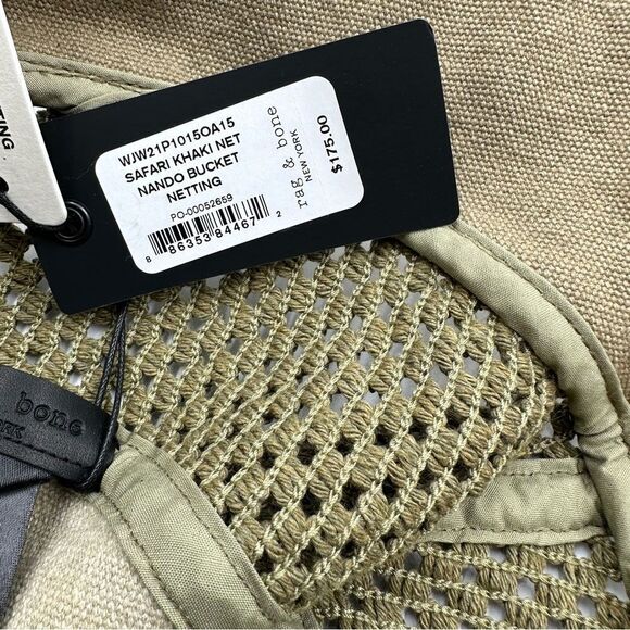 Rag & Bone Nando Bucket Netting Hat in Safari Net New with tags - Picture 6 of 6